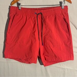 Bonobos Shorts Medium M Red Active Wear Workout Drawstring Summer Beach Casual